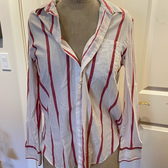 Stripped button down top - Picture 1 of 4